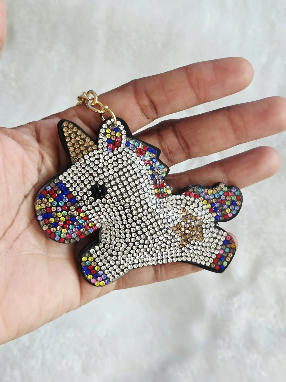 Sparkling Unicorn Keychain Bag Charm - Multicolor Bag Charm